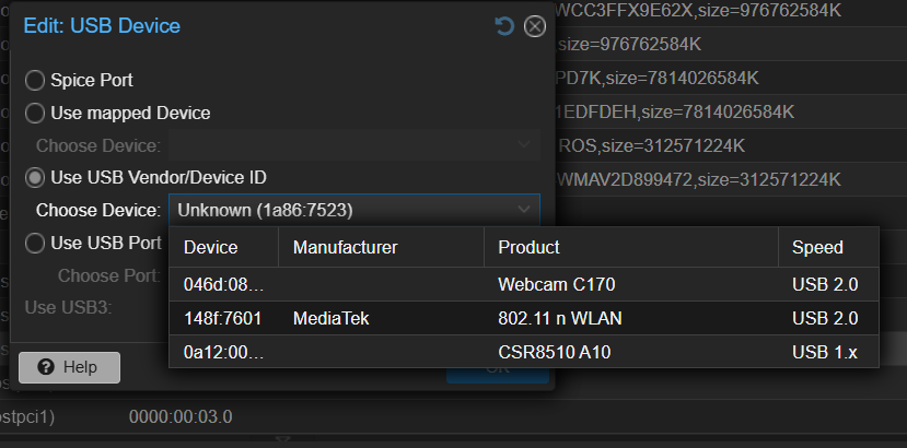 Проброс usb в proxmox